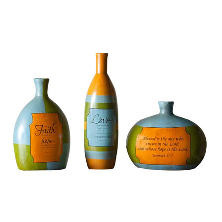 Color Block Jars of Clay (Set of 3)
