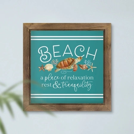 Beach with Wood Frame