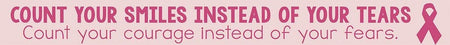 Count Your Smiles Breast Cancer Awareness Plaque Pink