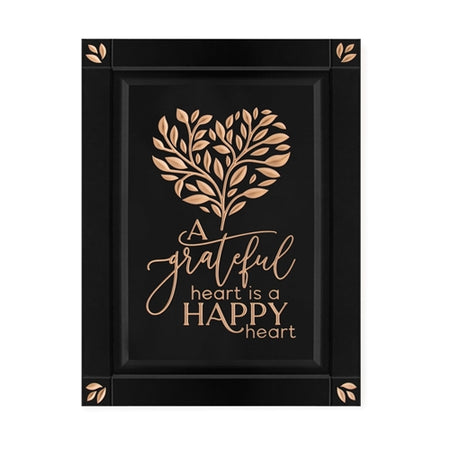 A Grateful Heart Black Carved Frame