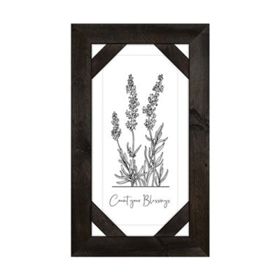 Count Your Blessings Corner Slat Framed Wall Art 14.25" X 23.75"