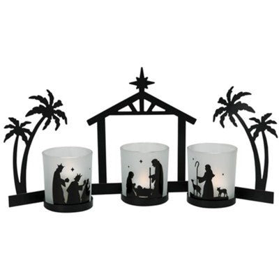 LED Candle Nativity