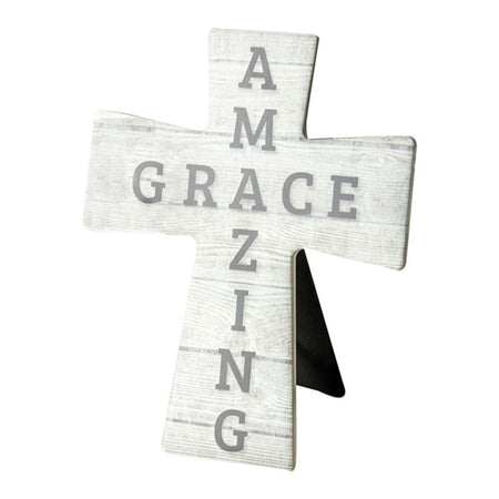 Amazing Grace Ceramic Cross w/Easel