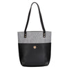 Heather Gray Felt & Faux Leather Bible Tote Bags