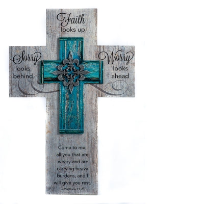 Faith Looks Up Wall Cross