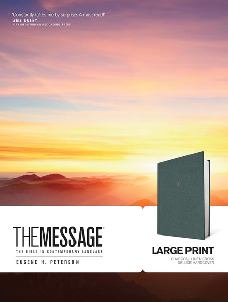 Message Large Print (Hardcover Deluxe Charcoal Linen