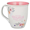 Best Mom Ever Pink/Whit Floral Mug