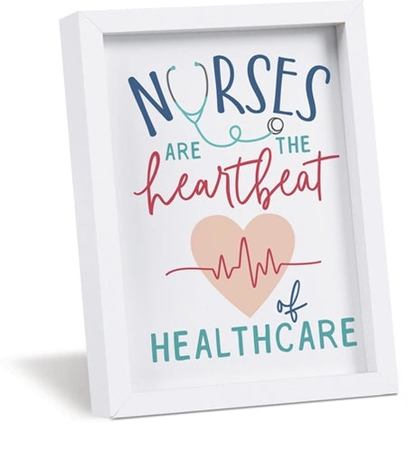 Nurses Are the Heartbeat Mini Magnetic Frame