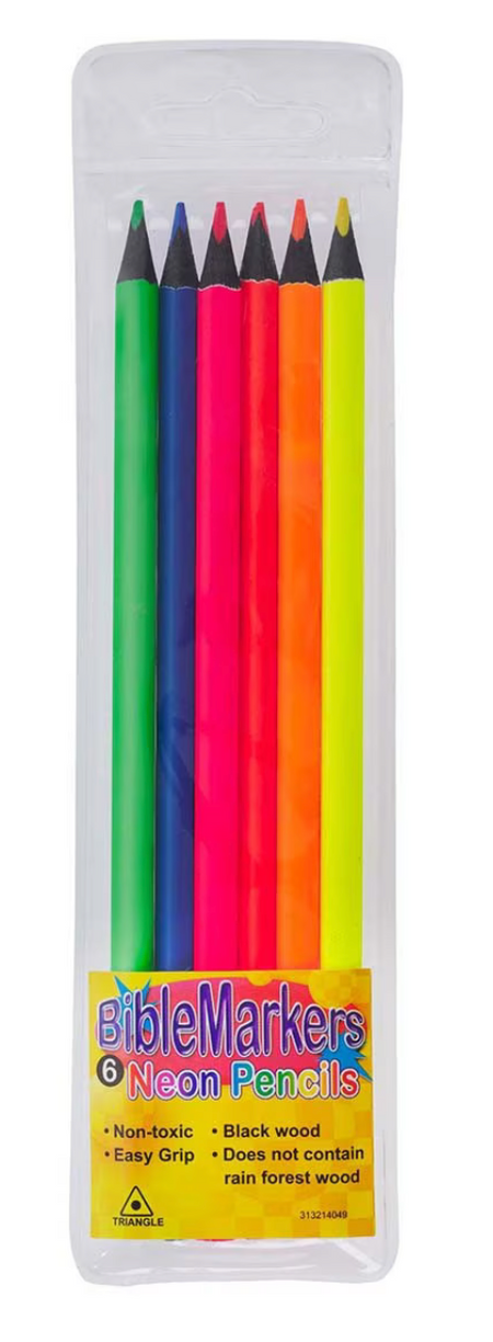Bible Marker Set 6 Piece Assorted Color Dry Pencil