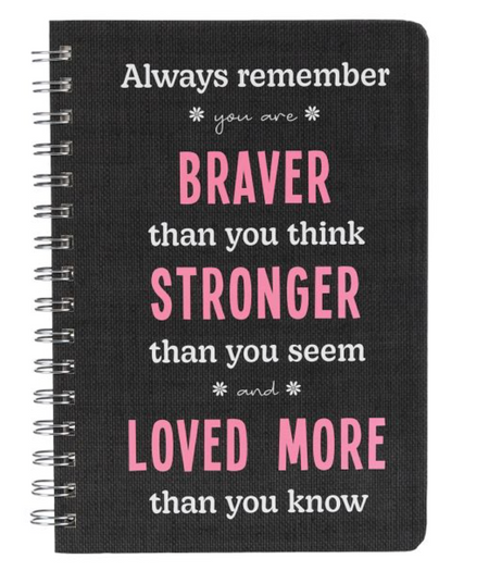 Hardcover Spiral Journal - Always Remember You Are Braver Than You Think