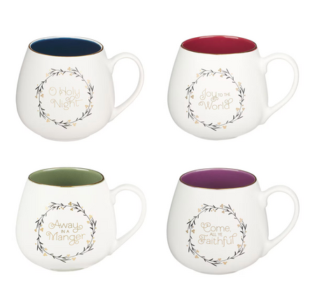 Christmas Wreath Ceramic Mug Set