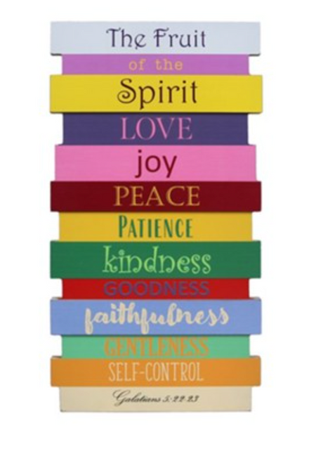 The Fruit of the Spirit Multi Stripe Pallet Art