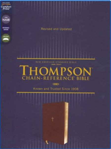NASB Thompson Chain-Reference Bible, Comfort Print--soft leather-look, brown