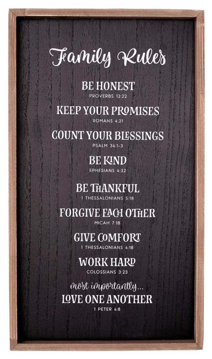 Family Rules Wall Plaque