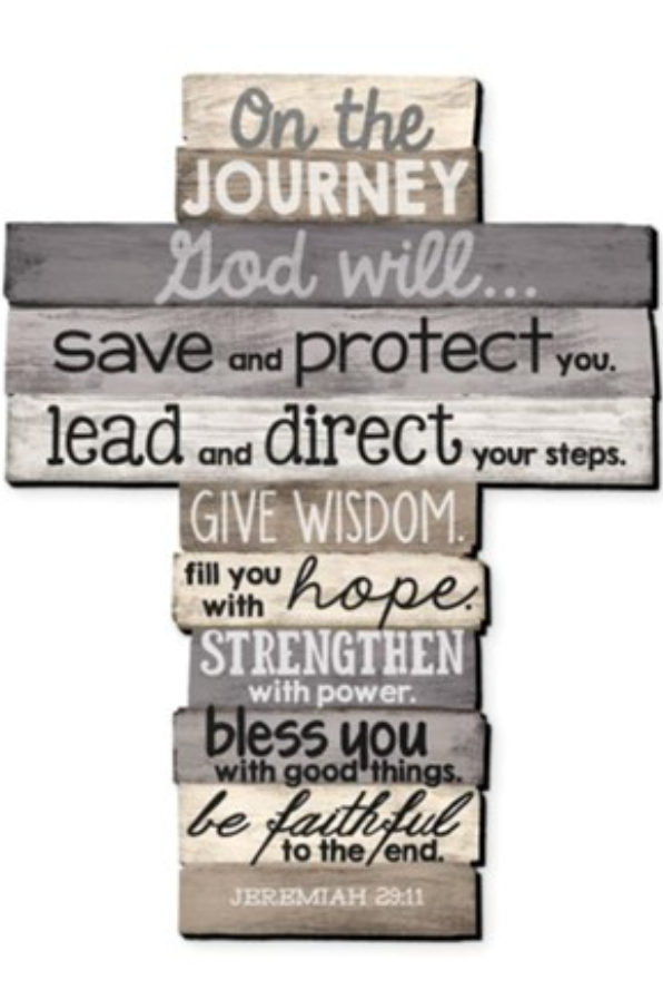 On The Journey Cross Wall Art (Large)