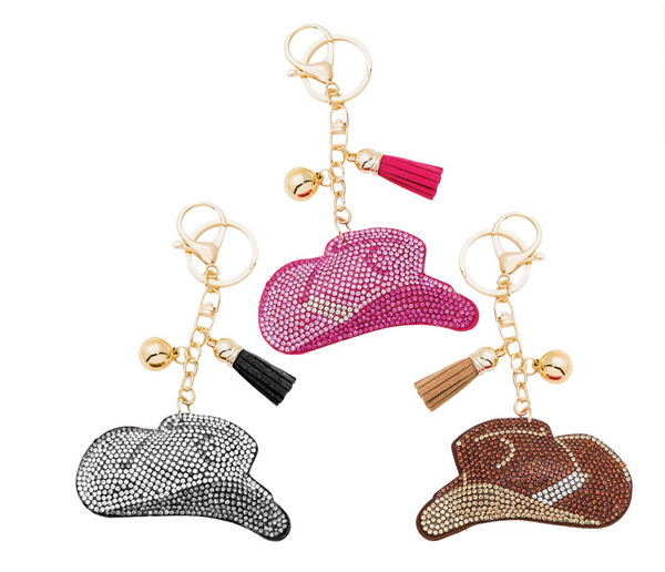 Bejeweled Cowgirl Hat Purse Charm & Keyring Holder – CCC Brooklyn Campus