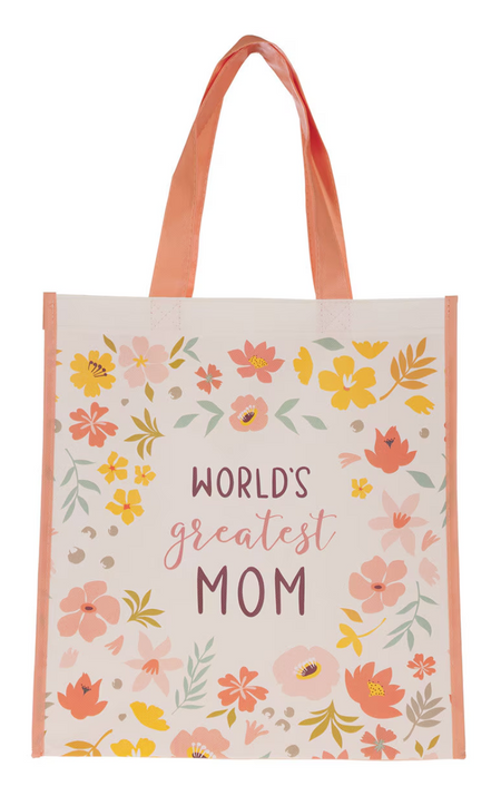 World's Greatest Mom Non-woven Coated Tote Bag