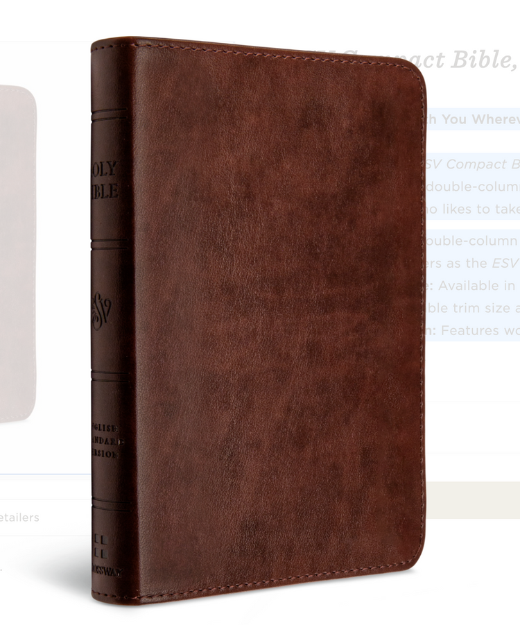 ESV Compact Bible, Red Letter TruTone®, Brown