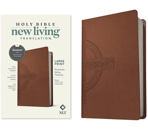 NLT Large Print Premium Value Thinline Bible, Filament-Enabled Edition