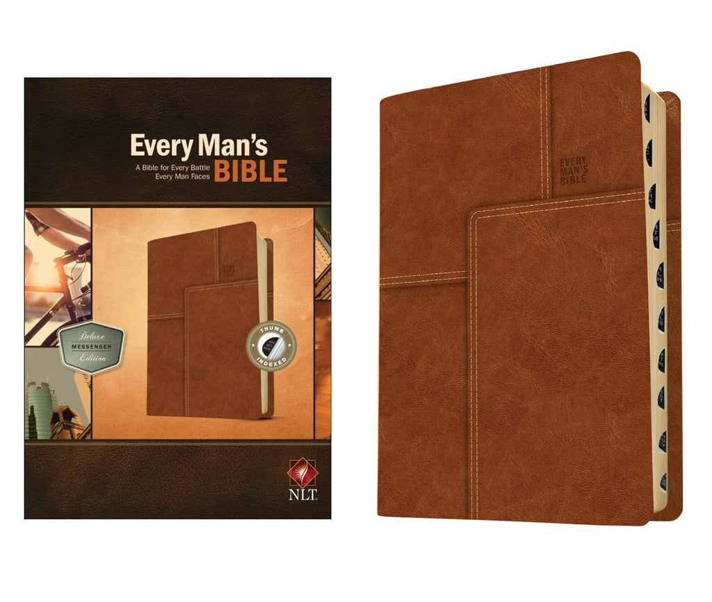 NLT Every Man's Bible Layered Brown Leatherlike Indexed