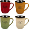 Faith, Hope, Trust & Be Still Stoneware Mug Set