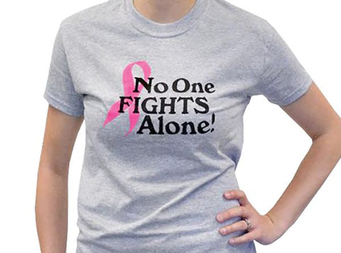 No one Fights Alone Shirts Breast Cancer Awareness