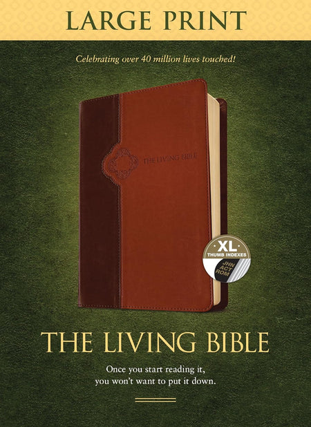Living Bible Large Print Edition TuTone LeatherLike Indexed