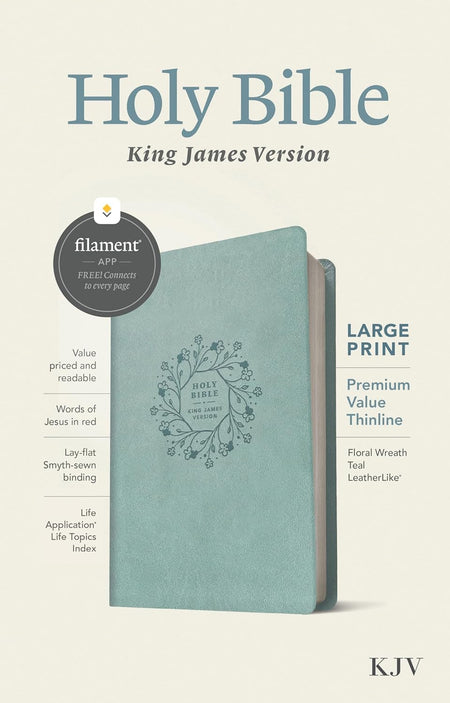 KJV Large Print Premium Value Thinline Bible Filament-Enabled Edition Leather Like