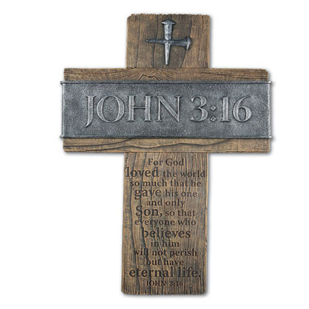 John 3:16 Wall Cross Large