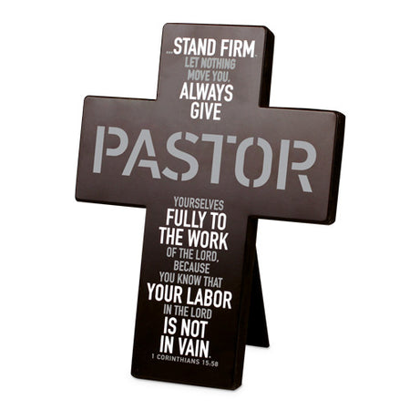 STEADFAST PASTOR CROSS DESKTOP BLACK/METAL