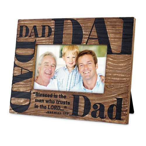 Blessed Dad Wood Design Frame