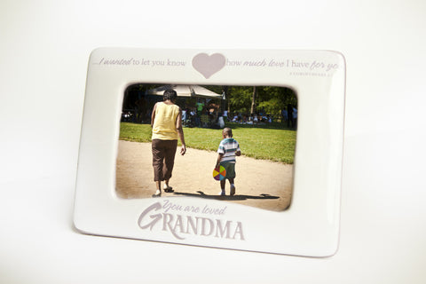 Grandma You Are Loved Ceramic Photo Frame