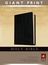 NLT Giant Print Holy Bible Black Bonded Leather