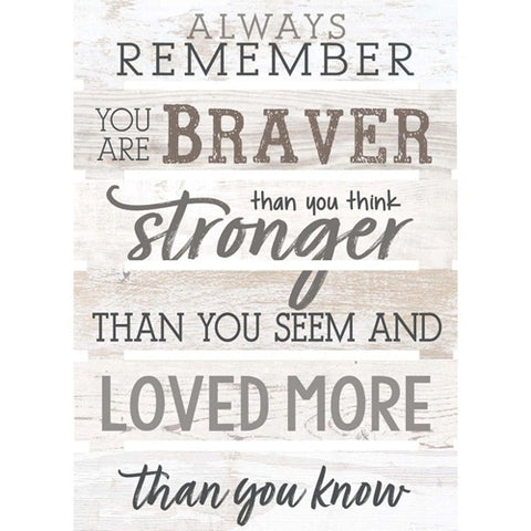 Always Remember You Are Braver... Wall Plaque