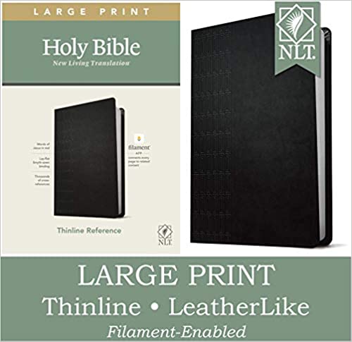 NLT Large Print Reference Thinline Filament Bible