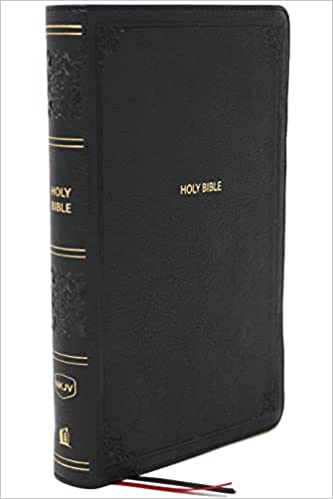 NKJV Personal Size Large Print Reference Bible Black Leathersoft Indexed