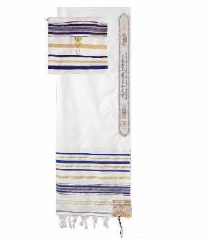 New Covenant Messianic Tallit Prayer Shawl & Tallit Bag 22" X 72"