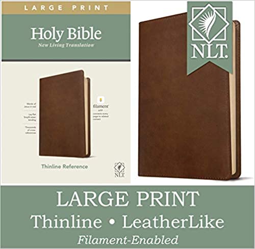 NLT Large Print Reference Thinline Filament Bible
