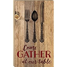 COME GATHER AT OUR TABLE BOX PALLET WALL ART