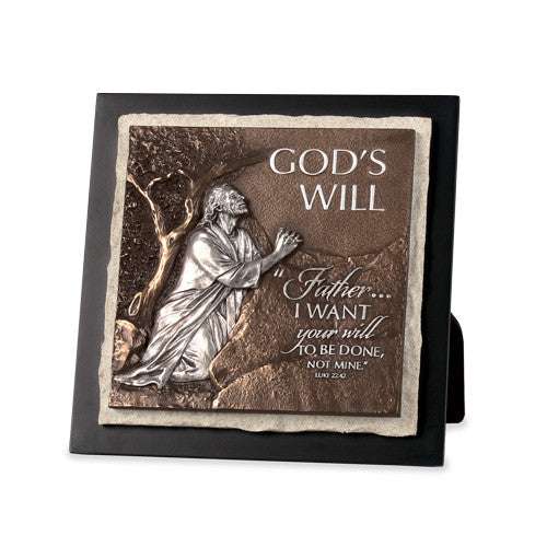 God's Will Sculpture Plaque