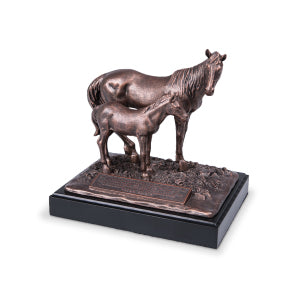 HORSE AND FOUL BRONZE SCULPTURE