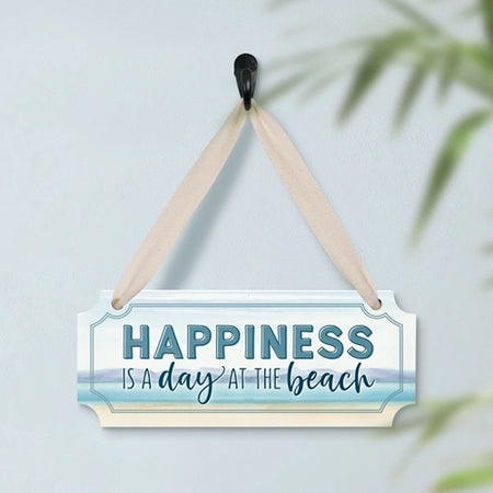 Happiness is a Day at he Beach Hanging Sign