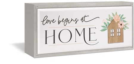 Love Begins at Home Tabletop Frame