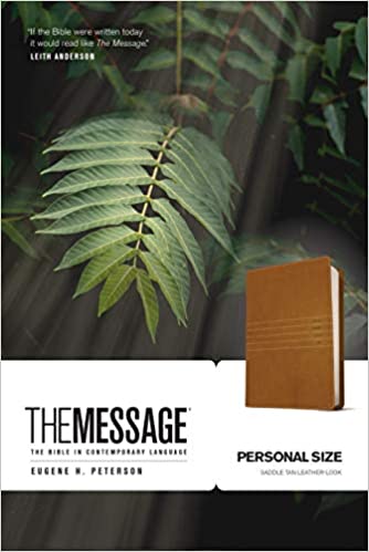 Message Bible Personal Size Saddle Tan LL
