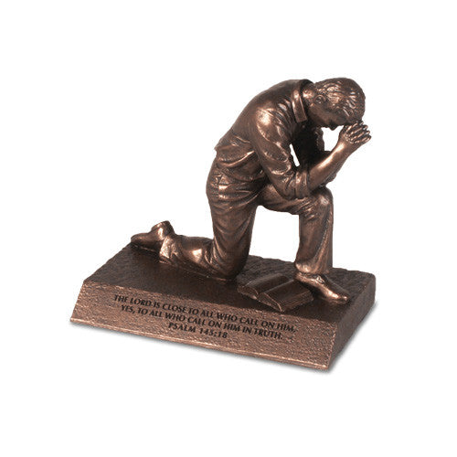 Praying Man Bronze Sculpture
