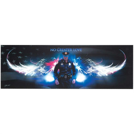 Policeman No Greater Love Angel Wings Plaque