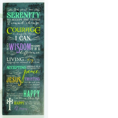 Serenity Prayer Wall Plaque 7 1/2" X 20"