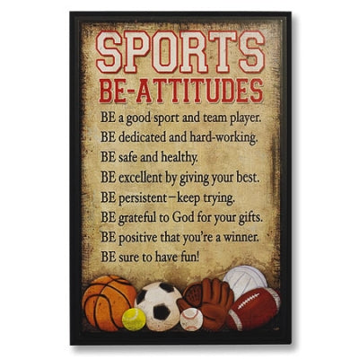 Sports Be-Attitudes Wall Plaque