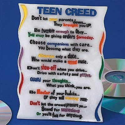 Teen Creed Desktop Plaque
