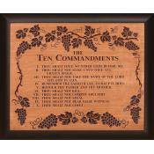 Ten Commandments Framed Engraved Wall Art